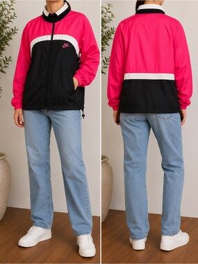 Vintage 90s Nike Windbreaker Jacket – Size Small (S)